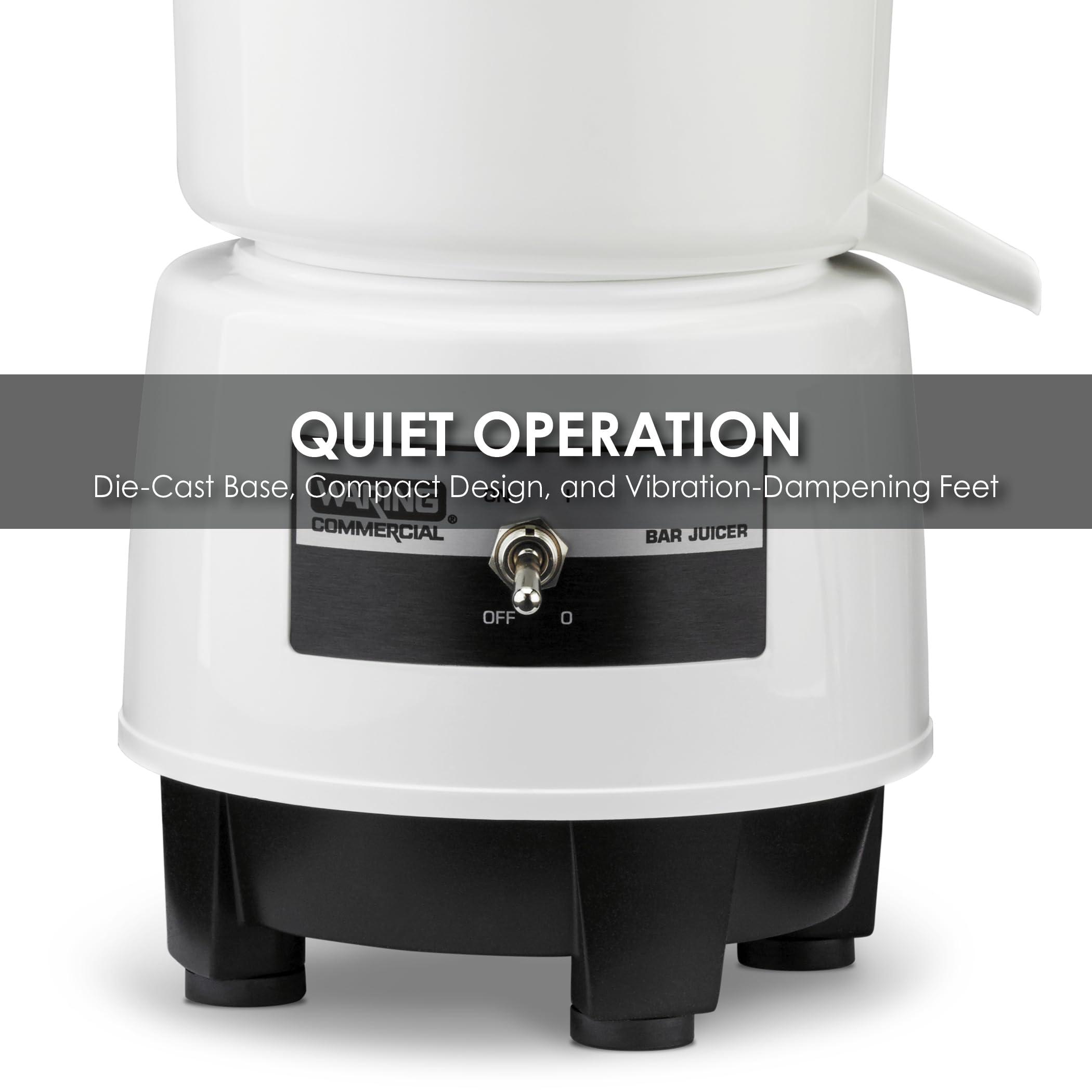 Waring Waring Commercial BJ120C Compact Citrus Juicer, 120V, 5-15 Phase Plug,White, 34 Ounce