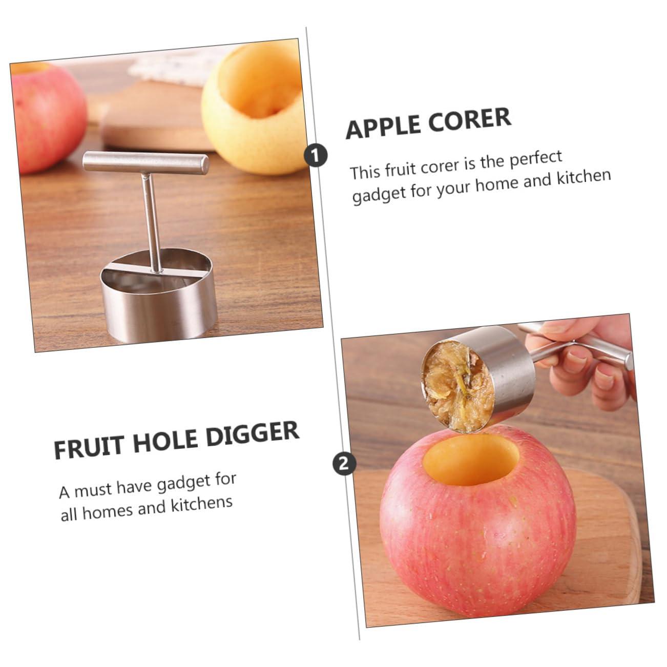 VOSAREA VOSAREA 1pc Apple Rice Fruit Seeder Fruit Fruit Corer Bell Pepper Corer Tool Fruit Pitter Tool Pineapple Peeler Corer Apples Core Divider Olive Pitter Silver Stainless Steel