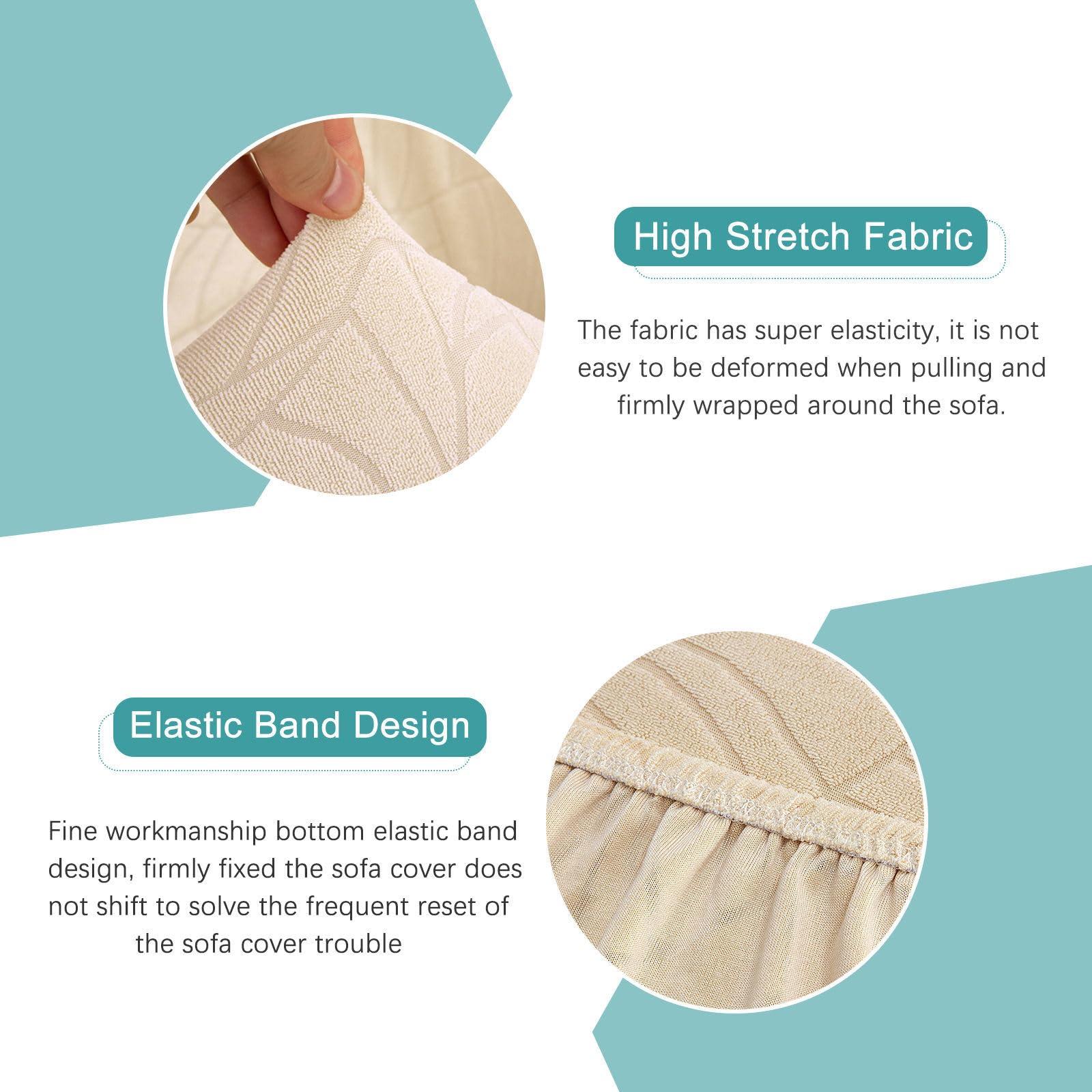 ZRCYXDW ZRCYXDW Ergonomic Gaming Chair Cover, Waterproof Computer Chair Slipcover Stretch Soft Gaming Chair Slipcover with Armrest Covers Gaming Chair Seat Cover Washable-Beige-Large