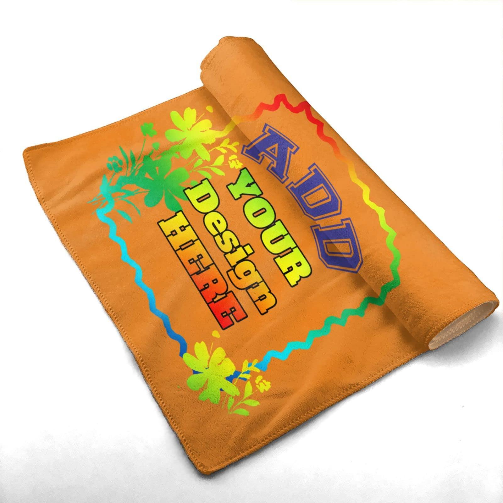 Generic Towels Customized Towels Add Pictures/Text/Logo to Customize Your own Personalized Beach Towels 12x27.5in