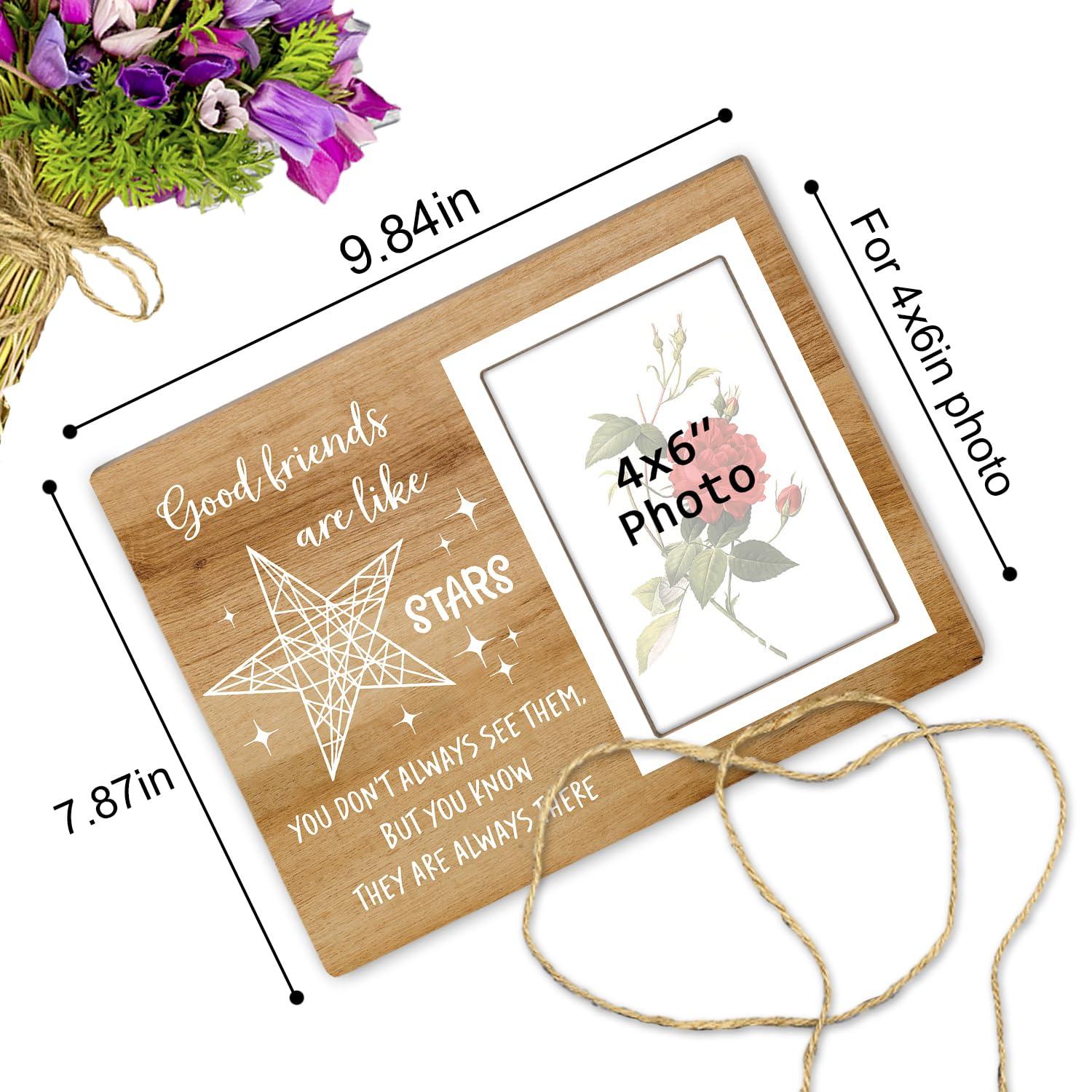 Itsoly Itsoly Good Friends Photo Frame, Good Friends Picture Frame, Unique Birthday Gift for Friends, Graduation Gifts for Her Him, Going Away Gifts for Friends Photo 4x6Inch12P119