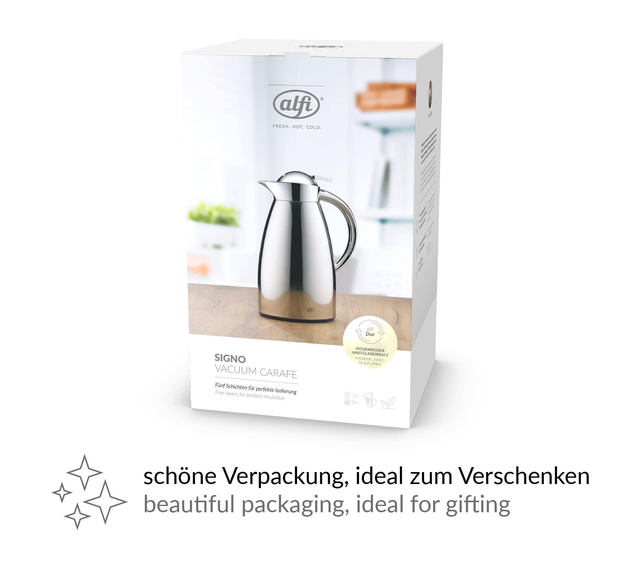 Alfi ALFI Signo 1.0L Steel Insulated Bottle, 14 x 17,7 x 23,4 cm, Chrome-Plated