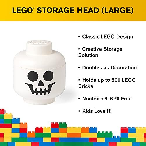 Room Copenhagen Room Copenhagen, Lego Storage Heads Stackable Storage Container - Buildable Organizational Bins for Kids Toys and Accessories - 9.45 x 9.45 x 10.67in - Large, Skeleton, Holds 500 Bricks