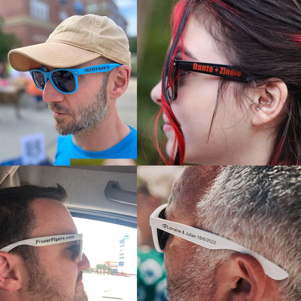 GZLDGIFTS Personalized Party Sunglasses Bulk Wedding Favors Gifts For Guests Custom Birthday Bachelor School Graduation Bridal Groomman Bride Company Personalized Party Sunglasses Gifts(80PC Light Mint)