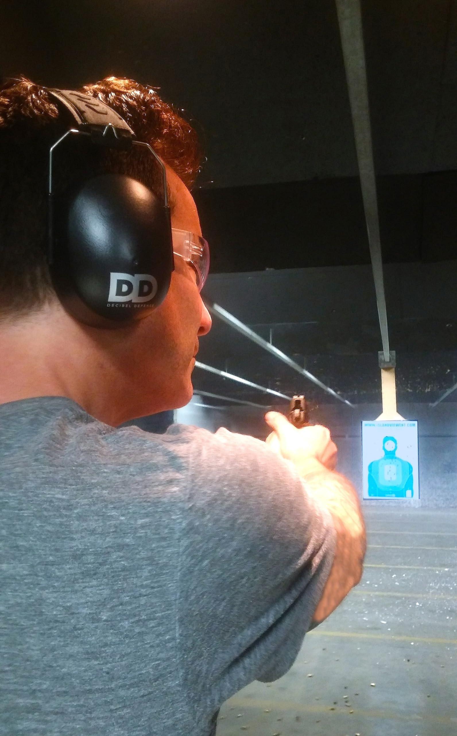 DECIBEL DEFENSE Professional Safety Ear Muffs by Decibel Defense - 37dB NRR - The HIGHEST Rated & MOST COMFORTABLE Ear Protection for Shooting & Industrial Use - THE BEST HEARING PROTECTION...GUARANTEED