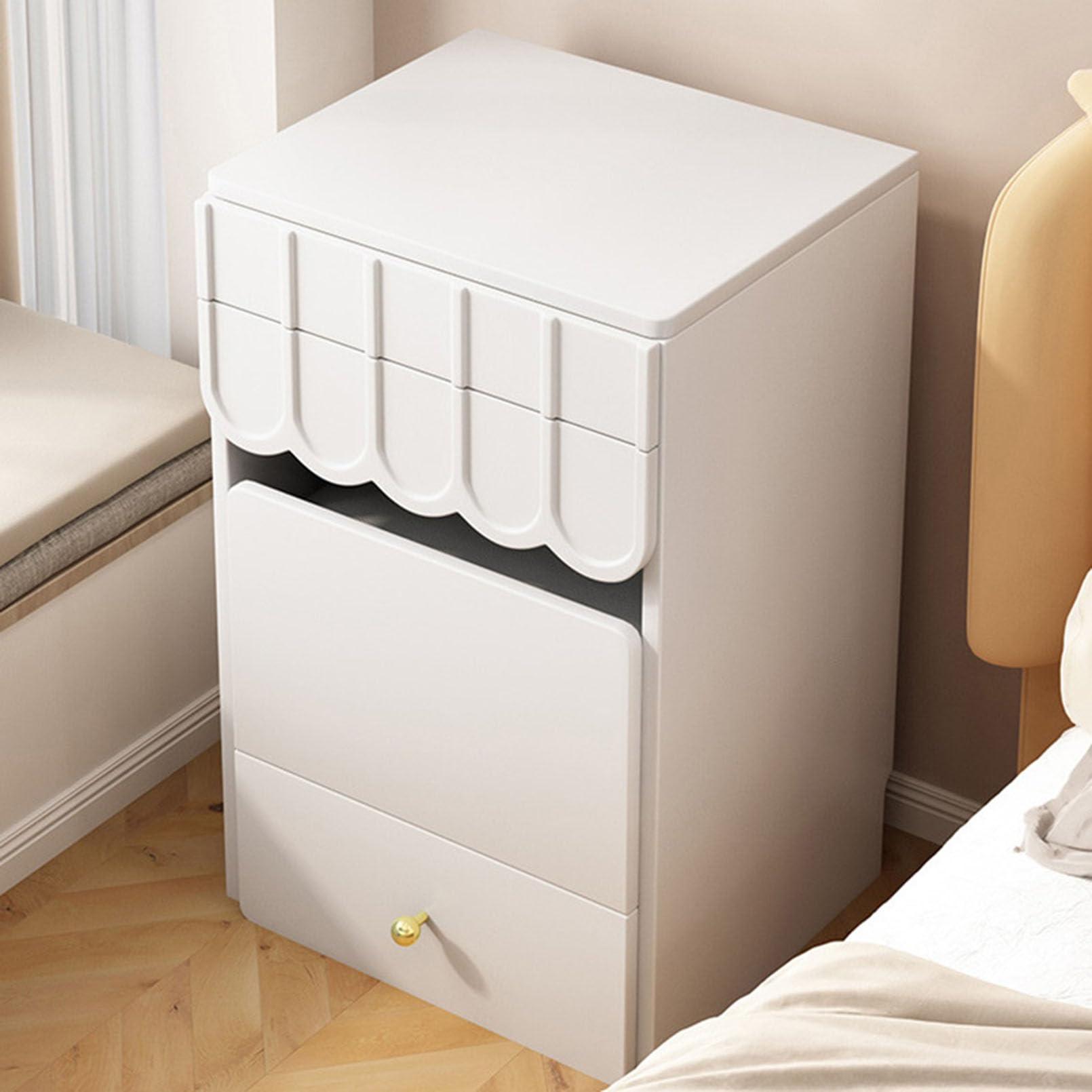 TBWFRD Makeup Vanity Table with Lighted Mirror, Small Vanity Desk with Storage Stool and Drawers, Bedroom Dressing Table with Transparent Table Top for Girls Women Gifts