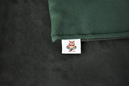 SENSORY GOODS SENSORY GOODS Adult Large Weighted Blanket MADE in AMERICA- 16lb Heavy Pressure - Forest Green - Fleece/Flannel (72\'\' x 42\'\') Our Weighted Blankets provide Comfort and Relaxation.