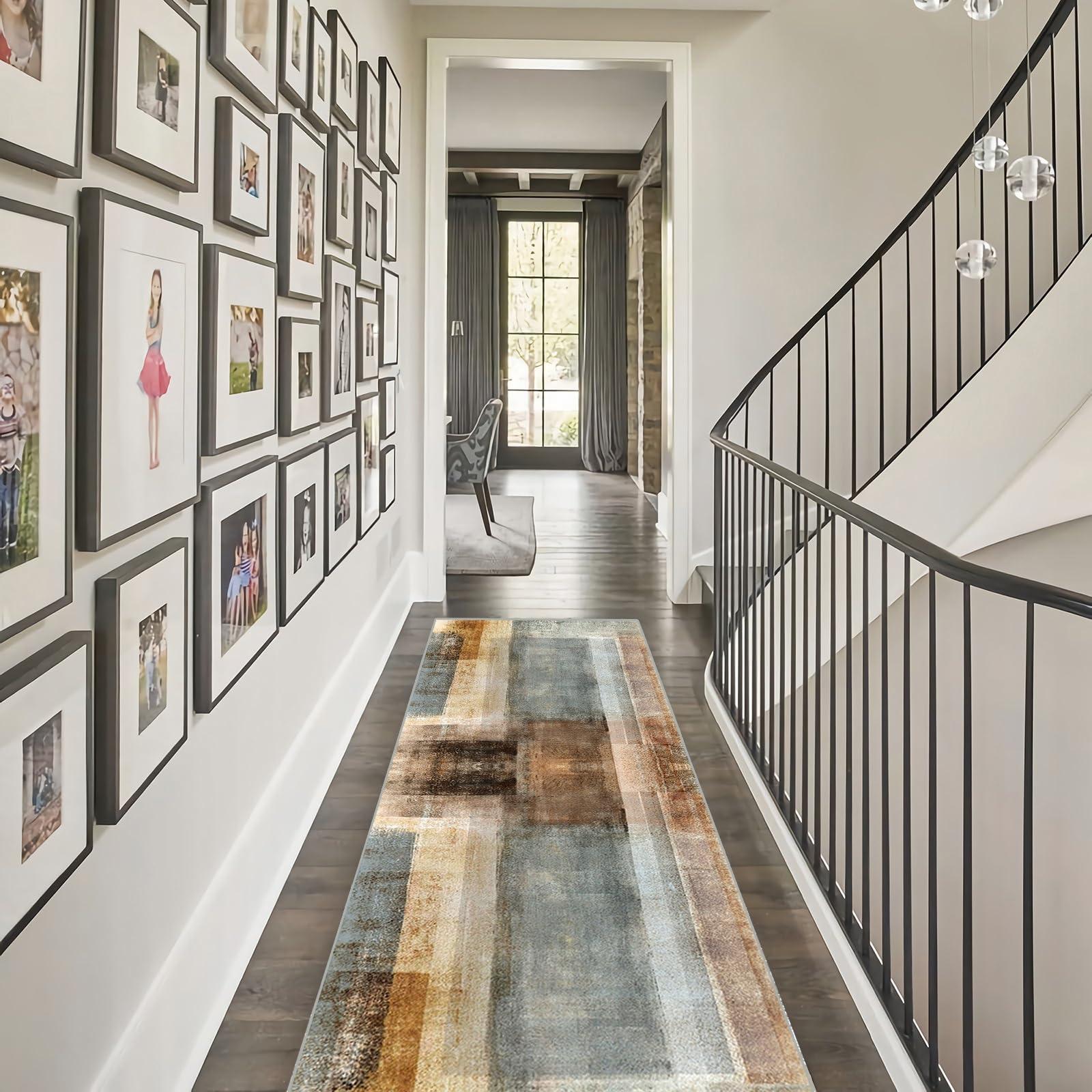 Sadavel Hallway Washable Runner Rug, Kitchen Rug 2\'x4\' Non Slip Carpet Runners, Indoor Area Rugs for Bathroom Laundry Bedroom Entryway Indoor Living Room