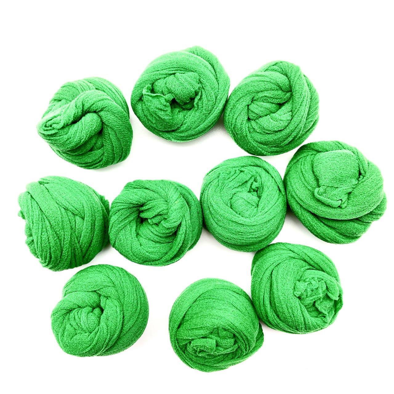Lmlliang Lmlliang10PC Nylon Stockings Flower 23\" Inch(59cm),Mesh Flower for DIY Flower Making(Vivid Greeen)