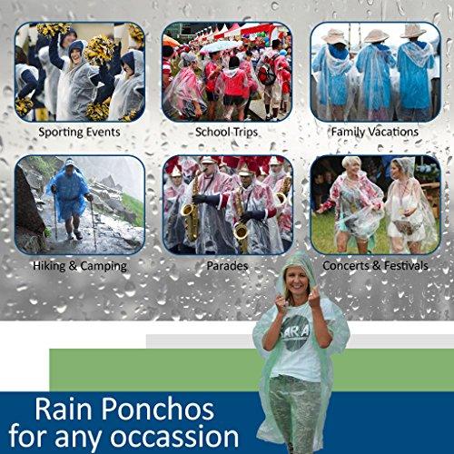 Sara Glove Sara Glove Emergency Red Rain Ponchos - Lightweight & Disposable 10 Pack