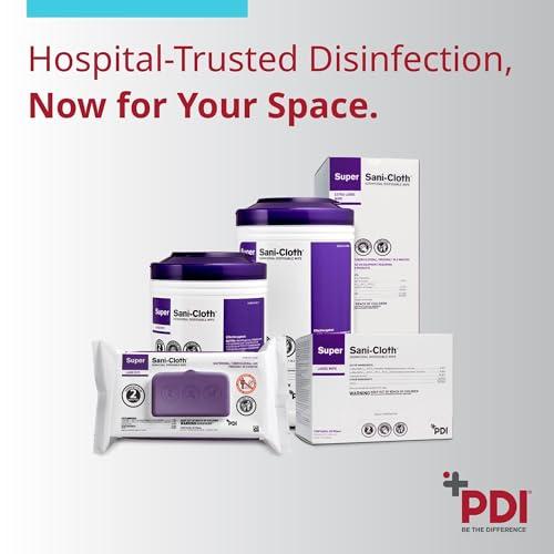 PDI Professional Disposables Surface Disinfectant Super Sani-Cloth Wipes, 160Count