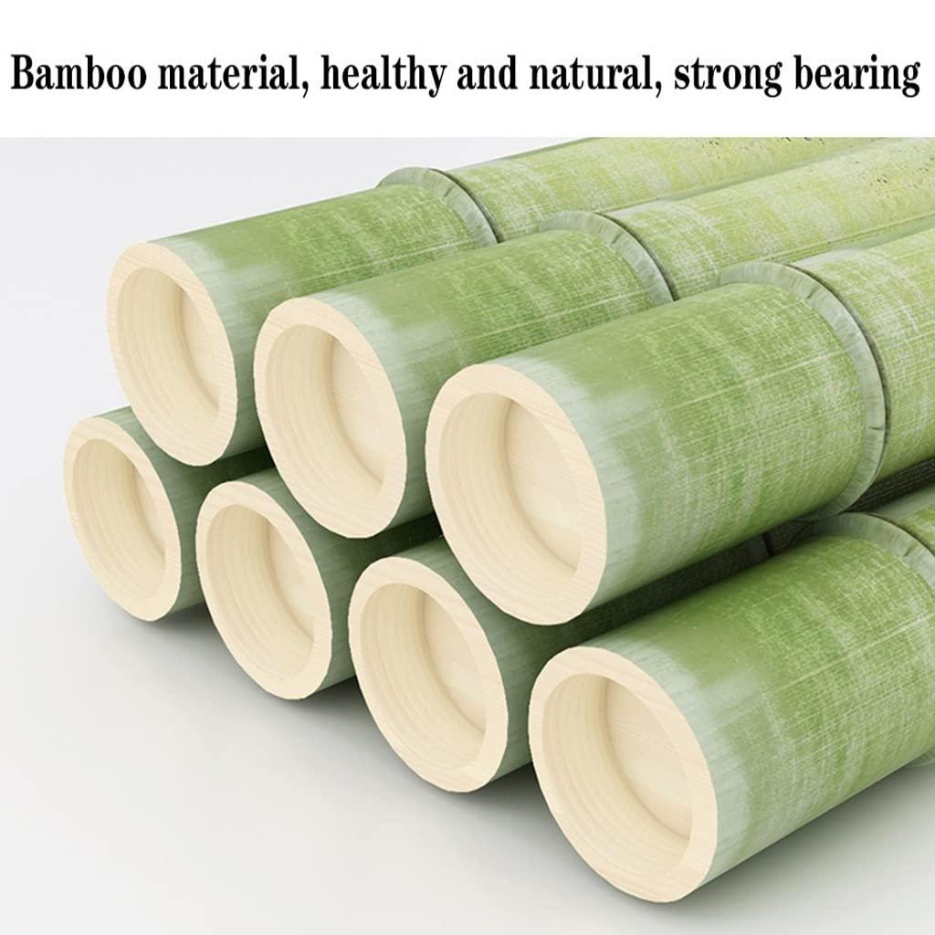 HomeLoft Basics Bamboo Clothing Rack with 2-Tier Shelves and Hanging Bar, Anti-Falling Design Garment Closet with 2 Hooks for Cloth Coat Shoe Storage Organizer Shelf (Color : Khaki, Size : 80 * 40 * 140cm)