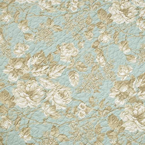 Laura Ashley Laura Ashley Home - Queen Quilt Set, Cotton Reversible Bedding with Matching Shams, Bedroom Decor Ideal for All Seasons (Brompton Green, Queen)