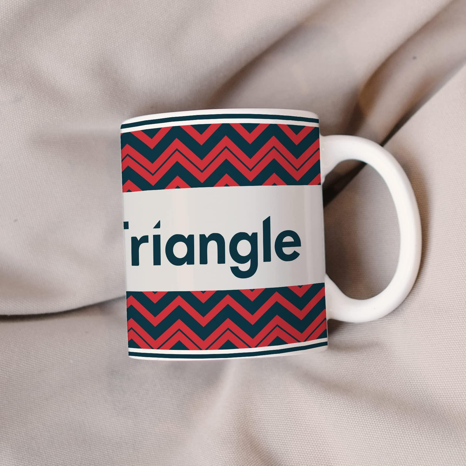 greeklife.store greeklife.store Triangle Fraternity Ceramic Coffee Mug 11 OZ Tea Cup (Triangle Fraternity - 12)