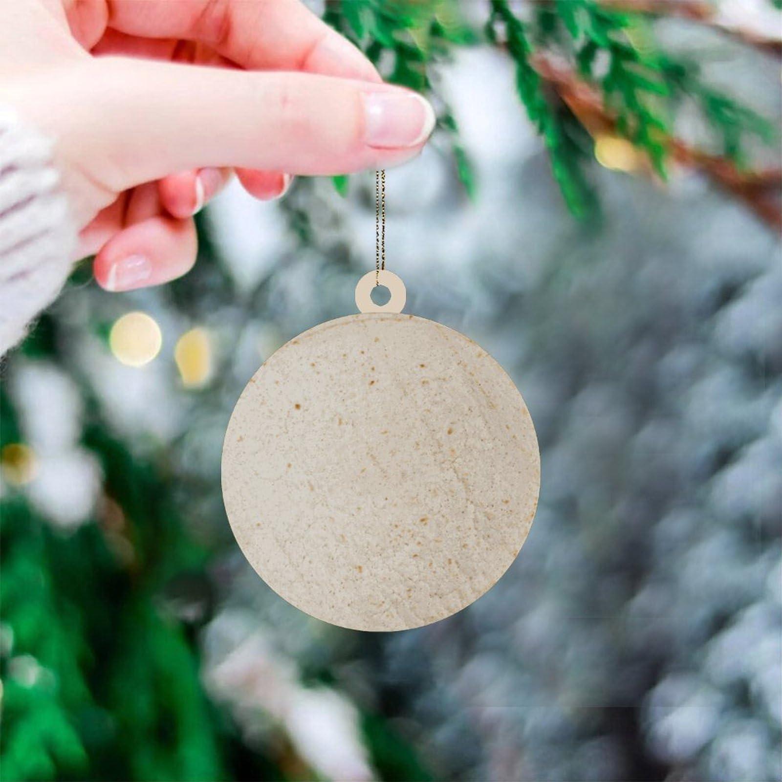 UanMere Personalized Christmas Ornaments Mexican Food Acrylic Glass Ornament for Christmas Tree Car Hanging 2 Sides Mexican First Xmas Gifts for Family Friend