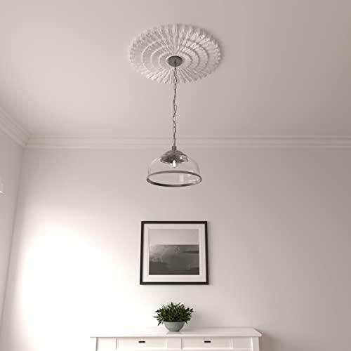 Ekena Millwork Ekena Millwork CM24EN Eryn Ceiling Medallion, 24 3/4\"OD x 3 1/4\"ID x 1 7/8\"P (Fits Canopies up to 4\"), Factory Primed