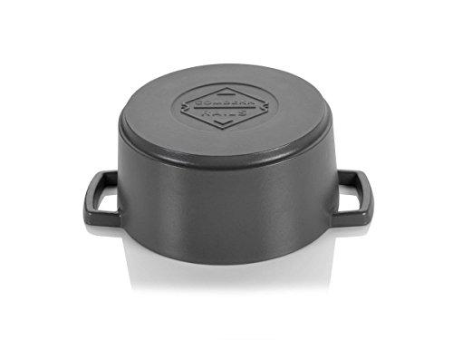 Cuisipro Combekk RAILWAY Recycled Enameled Cast Iron 4.25 Quart Dutch Oven w/ Thermometer, Concrete, 9.5\"