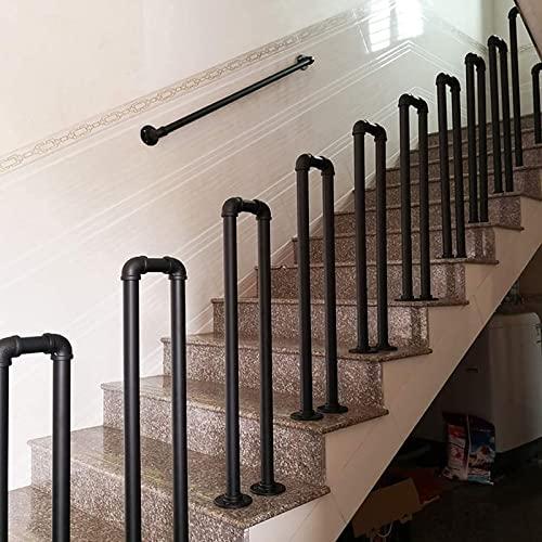 Pealihuy Pealihuy Handrails for Outdoor Front Porch Steps, Stair Handrails for Outside Steps Railing for The Elderly for Concrete Wood Brick Stair, Wrought Iron Matt Black,95cm
