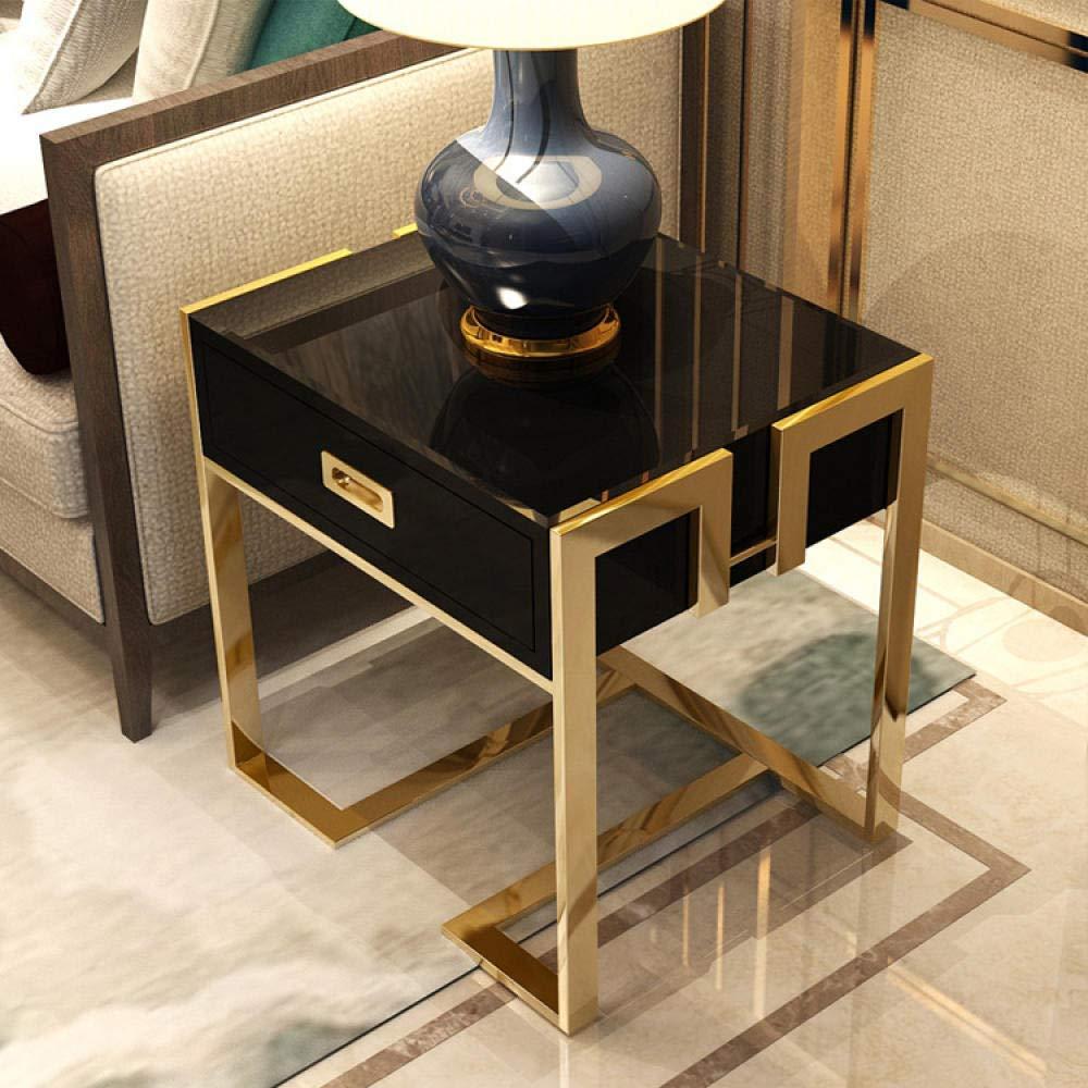 FAiruo Side Table Modern Bedside Table Living Room Telephone Coffee Table Alloy Storage Sofa Table Corner Side End Table Bedroom Hotel Home Furniture-White