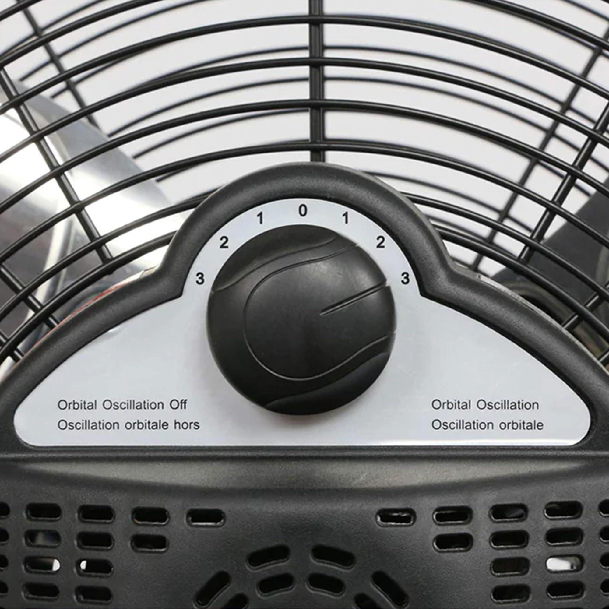 Hurricane Hurricane Pro Series 20 Inch High Velocity Metal Orbital Wall Floor Fan with 3 Adjustable Speed Settings and 360 Degree Oscillation, Black (2 Pack)