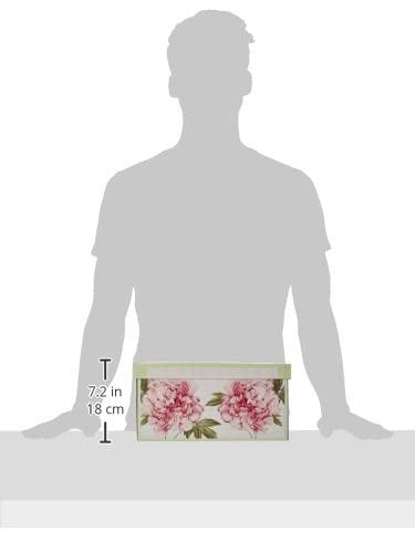 Kanguru Lavatelli Collection Small Peonies, decorative storage box, cardboard storage boxes with lids, storage boxes with lids and Handles, clothes storage, toy box storage, storage baskets, teddy storage,