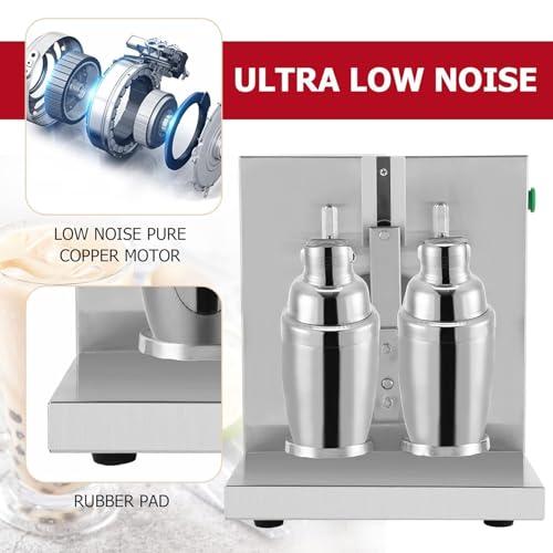 ErnZi Automatic Milk Tea Shaker Machine 360 Electric Double Head Milk Tea Shaking Machine 350ml-700ml Drink Mixer for Bubble Tea Boba Tea Juice Coffee Milk Wine Cocktail
