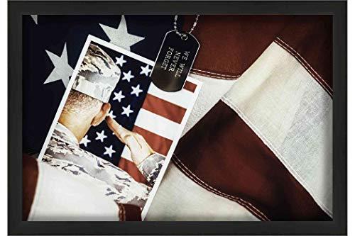 Poster Palooza 40x30 Black Shadowbox Frame - Shadow Box Frame Interior Size 40x30 by 2 Inches Deep - Black Frame Is Made to Display Items Up To 1.75 Inches Deep! Includes Shatter Resistant Acrylic, Backing, Hardware