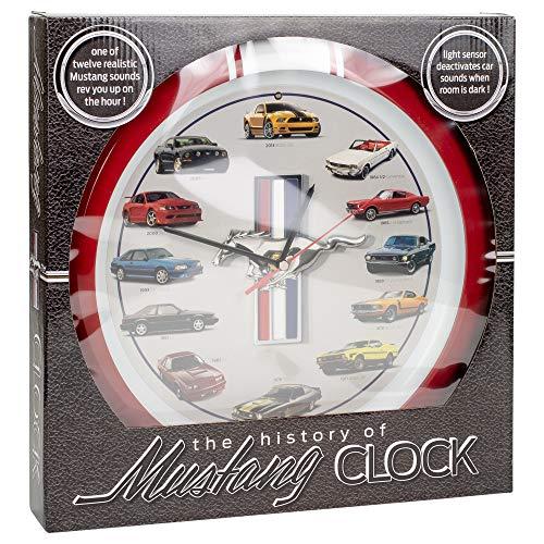 Mark Feldstein & Associates Mark Feldstein & Associates History of Mustang Sound Wall Clock, 13 Inch Red