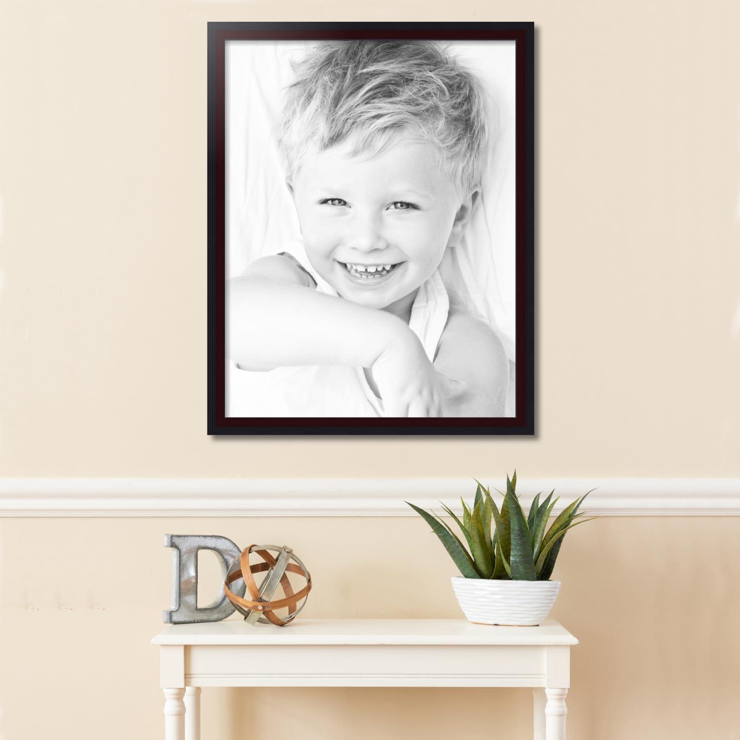 ArtToFrames ArtToFrames 24x31 Inch Brown Picture Frame, This 1.50 Inch Custom MDF Poster Frame is Mahogany Windsor - Comes with Economy Acrylic and Corrugated Backing (2WOMBW31-WM-24x31)