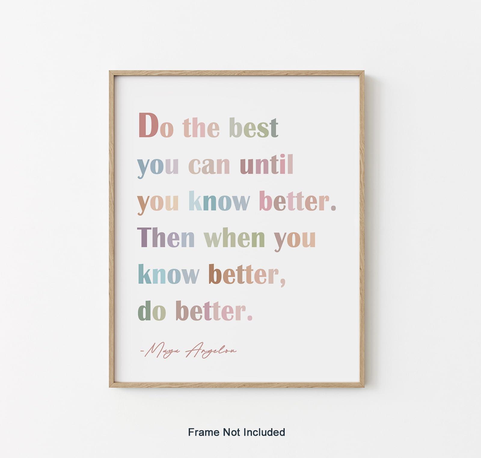 Buffay Motivational Wall Decor - Kids Affirmations Quote - Office Wall Art - Encouragement Gift - Inspirational Poster for School Classroom Bedroom UNFRAMED Print (11X14 INCH)