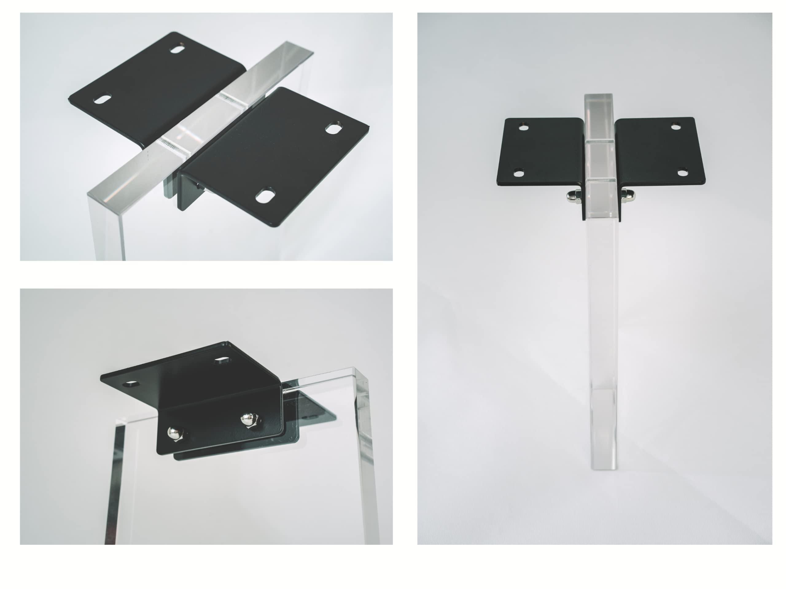 Generic Acrylic Coffee Table Legs (4PC), Acrylic Lucite Coffee Table Legs, Crystal Clear Quality Bases, Bases Only. 9\'\'W X 13\'\'H