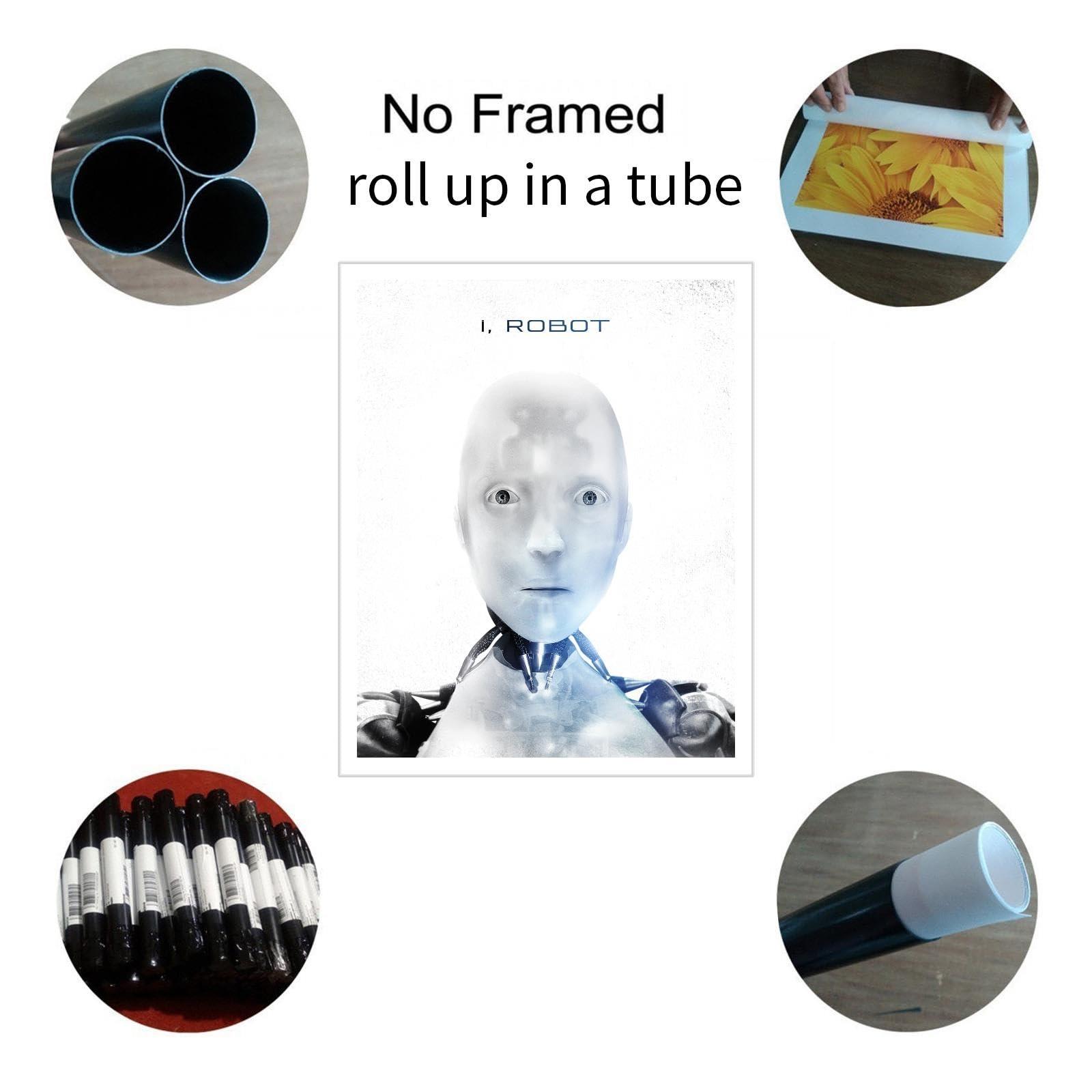 CLEARCONNECT I, Robot Movie Poster Canvas Prints Science Fiction Movies Action Movies Poster Wall Art For Home Office Cinema Decorations Unframed 10\"x8\"