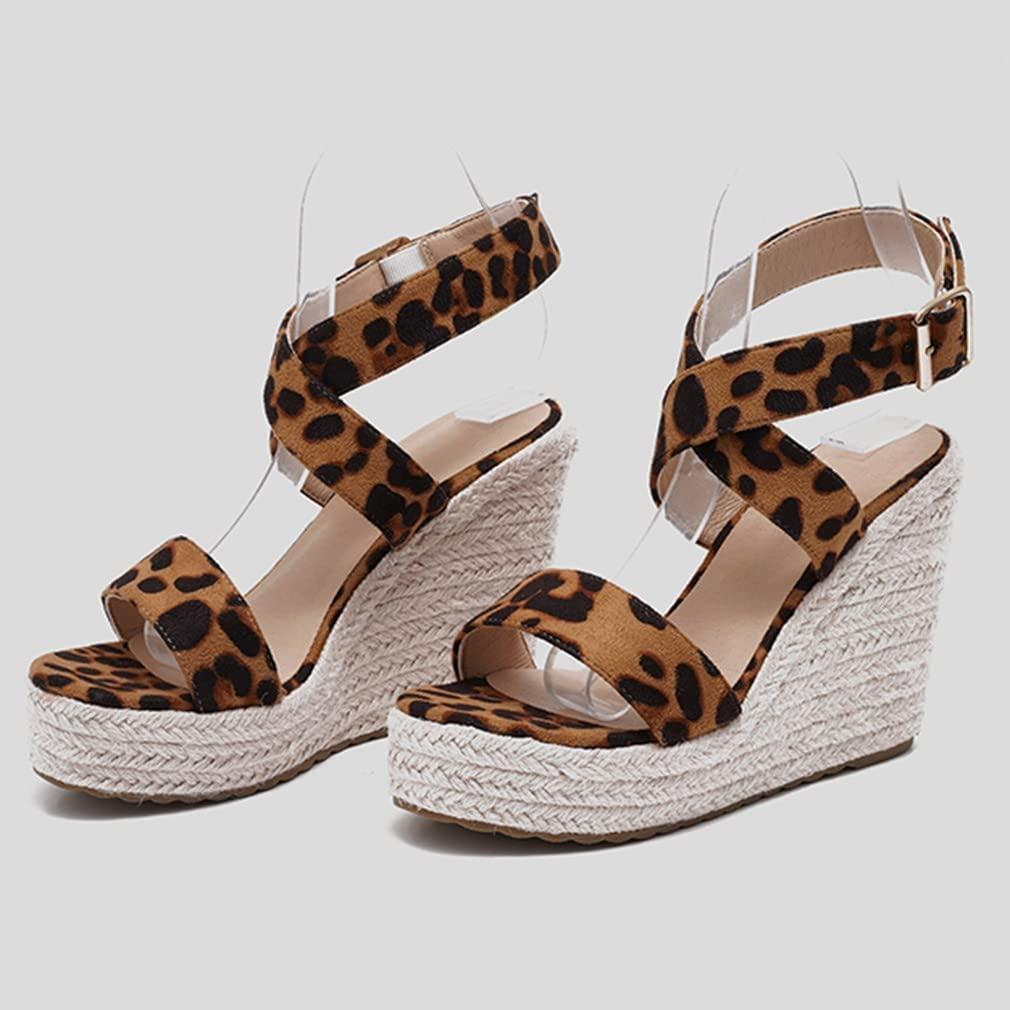 ZBYY ZBYY Women\'s Platform Sandals Summer Wedge Ankle Strap Open Toe Sandals Wedge Heels Casual Beach Platform Dress Sandals