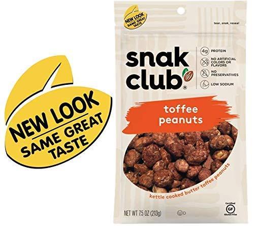 Snak Club Snak Club Candied Toffee Peanuts Resealable 7.5 Ounce Bag