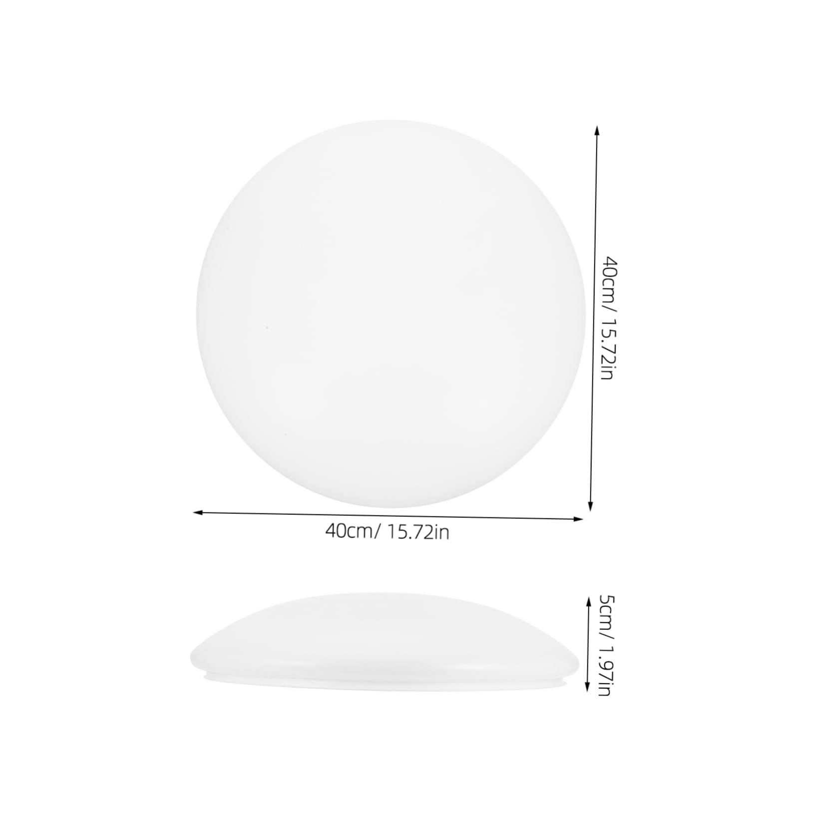 IWOWHERO IWOWHERO Ceiling Light Shade Replacement Round Plastic Cover for Bedroom Ceiling Lamp Fixture Accessory 38cm Diameter Easy Install