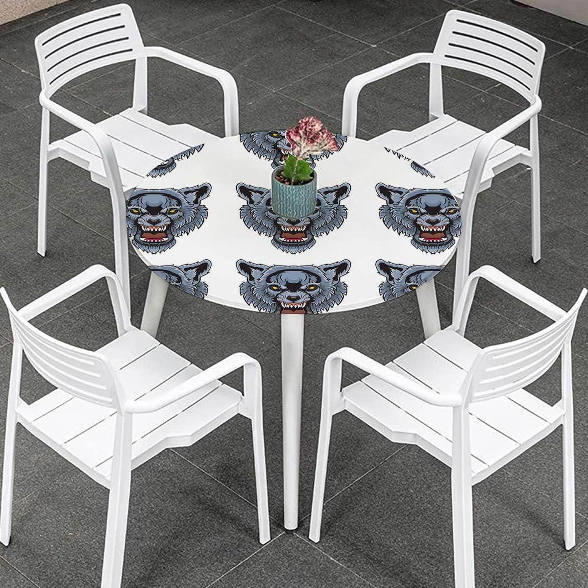 OOzie OOzie Black Red Yellow Tablecloth Overlay for Round Tables Scary Male Vampire Bloodthirsty Table Cover for Kitchen Dining Party Picnic Vampire Fits up 40\"-44\" Diameter Tables