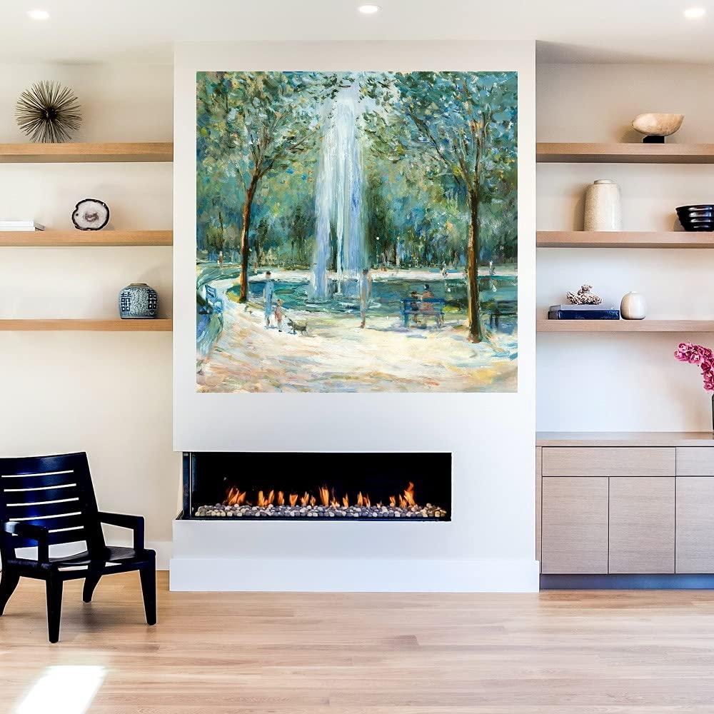 Fine Art Canvas Fine Art Canvas Parisian Afternoon III Canvas Wall Decor by Artist Marysia Burr for Living Room, Bedroom, Bathroom, Kitchen, Office, Bar, Dining & Guest Room - Ready to Hang - 37 in x 37 in