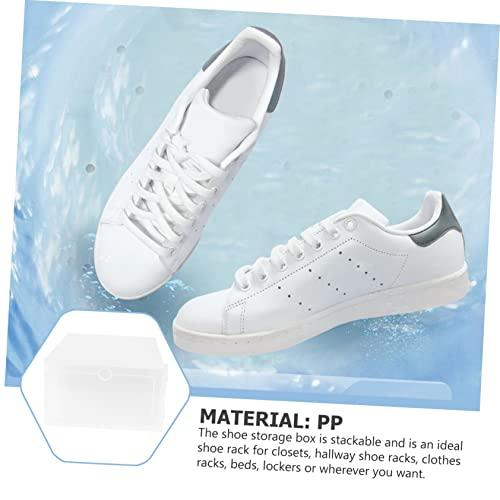 Zerodeko Zerodeko Plastic Shoe Containers 6pcs Stackable Shoe Storage Boxes Lids for Home