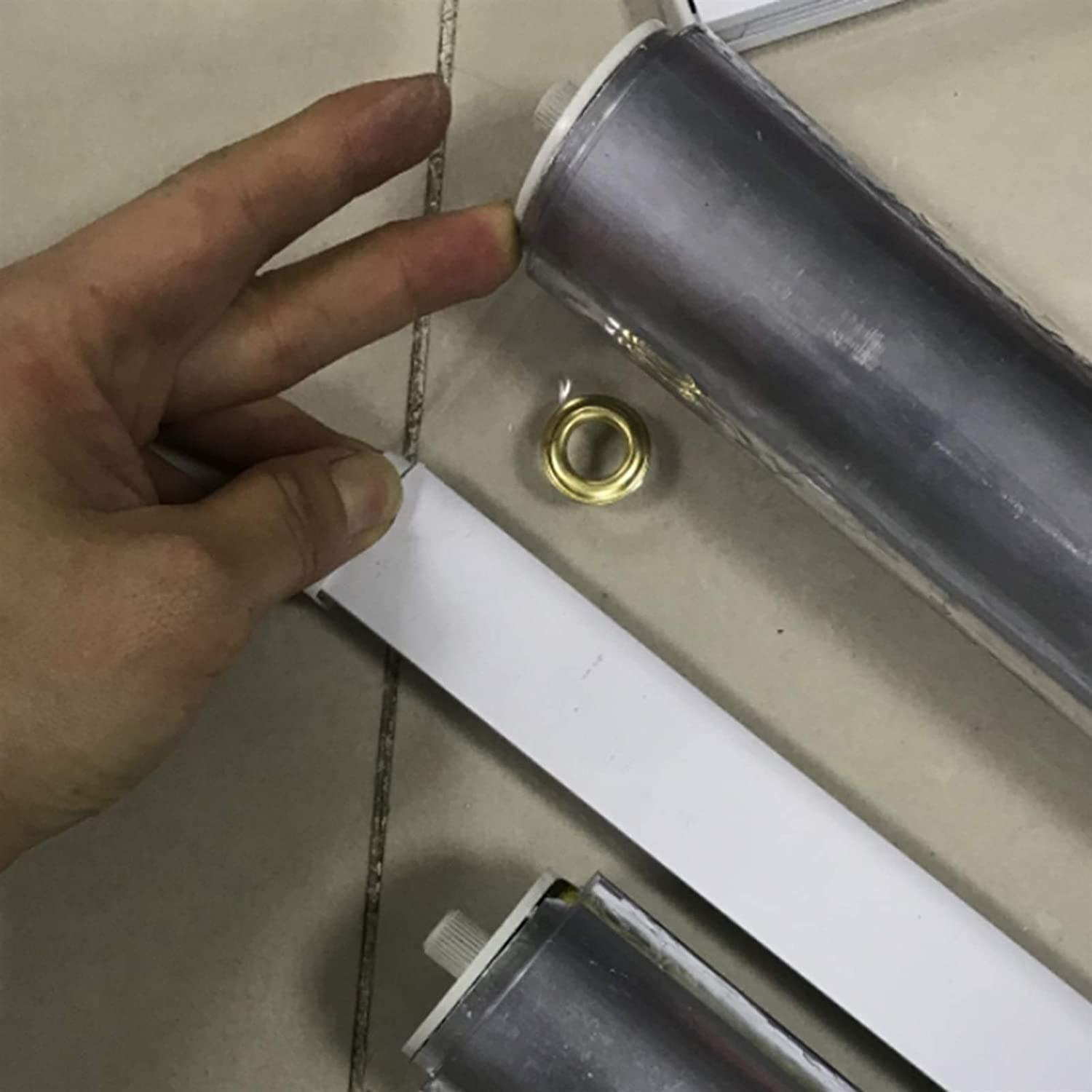 STRMAX STRMAX Outdoor Balcony Patio Clear Roller Blinds, Exterior Waterproof Roll Up Blinds 0.5mm Thick HD Transparent Screens for Bank Hotel Office Sneeze Guard Easy to Install