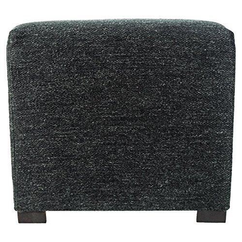 MJL Furniture Designs MJL Furniture Designs Merton Collection, Fabric Upholstered Modern Cube Foot Rest Ottoman with 4 Button Tufting, Obsession Series, Indigo