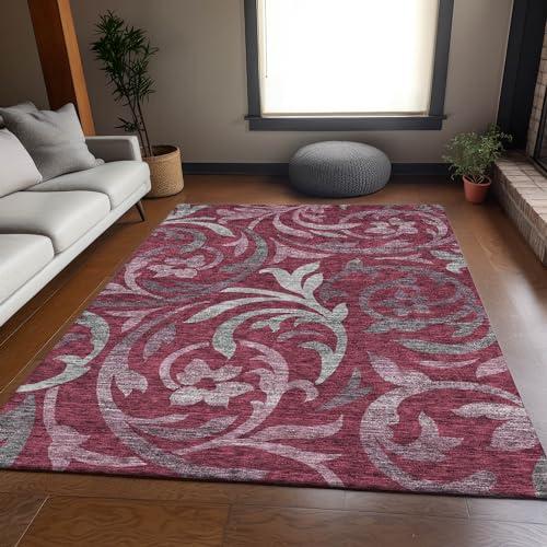Addison Rugs Addison Rugs Chantille ACN764 Garnet 10' x 14' Indoor/Outdoor, Machine Washable, Easy Clean, Non Shedding, Bedroom, Living Room, Dining Room, Kitchen, Patio Rug