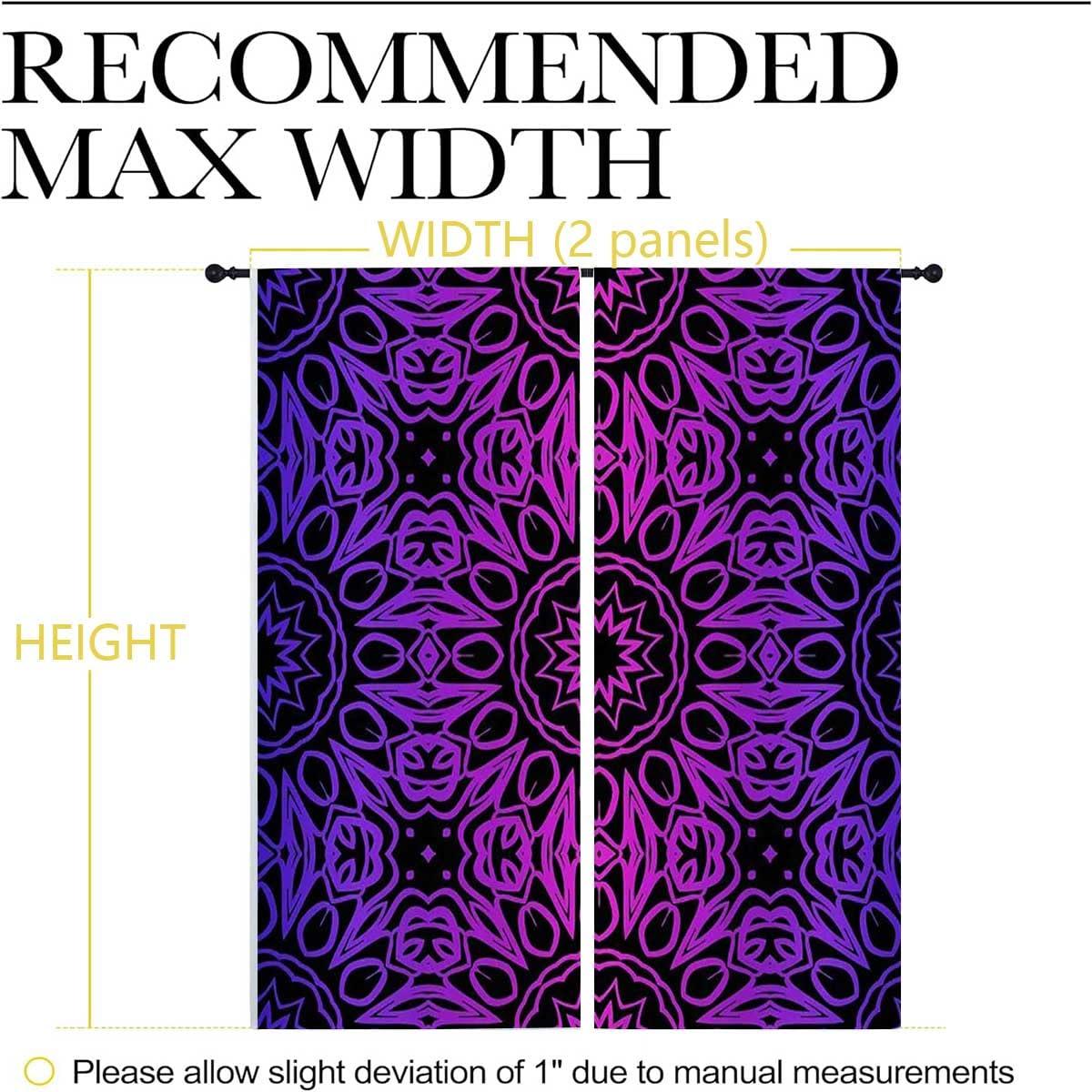 WHYATT WHYATT Purple Kids Blackout Curtains Ethnic Blackout Curtins Macrame Curtains for Doorways 55inch Width by 45inch Length