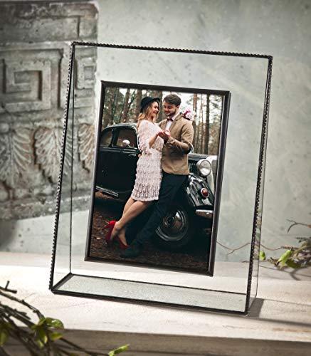 J Devlin Glass Art Glass Picture Frame 5x7 Photo J Devlin Pic 319-57V (5x7 Vertical)