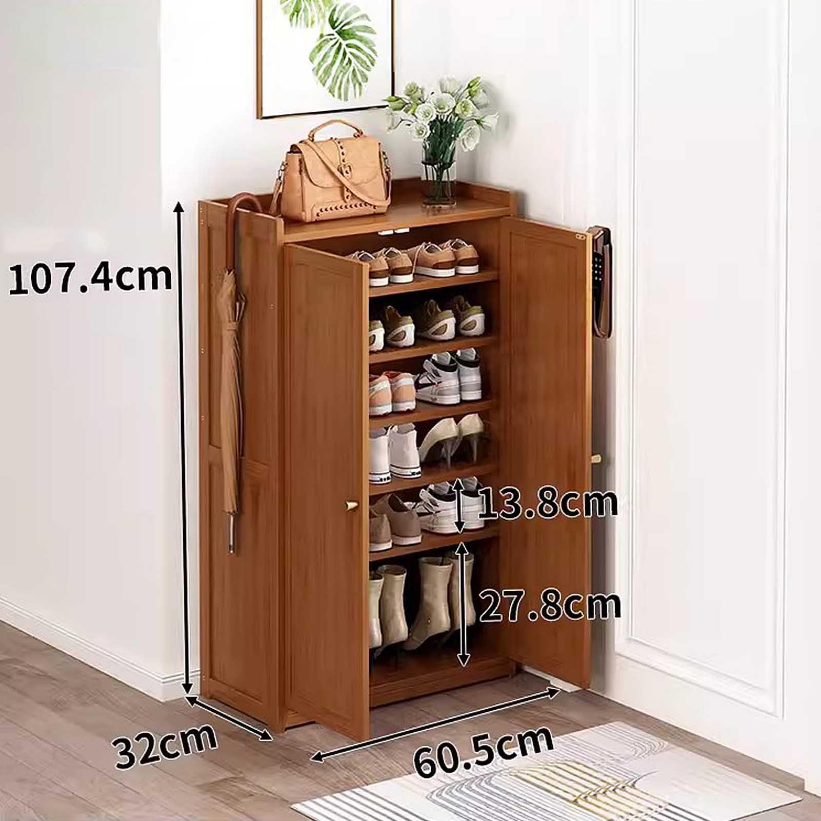 KaBuea KaBuea Shoe Cabinet for Hallway Narrow Dustproof Multi-Layer Shelves Shoes Storage Racks Space-Saving Storage Cupboard with Doors