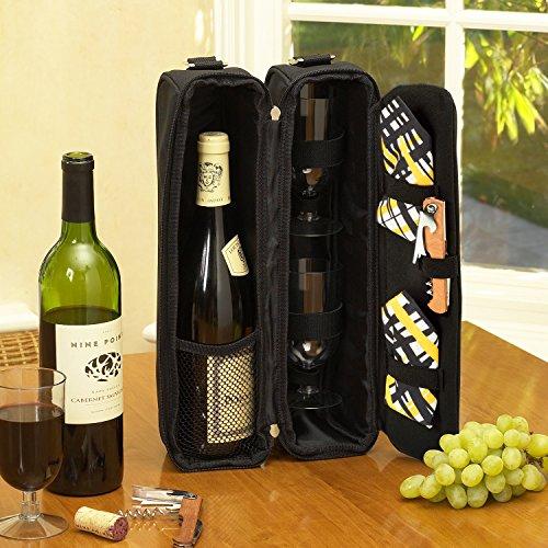 Picnic at Ascot Picnic at Ascot - Deluxe Insulated Wine Tote with 2 Wine Glasses, Napkins and Corkscrew