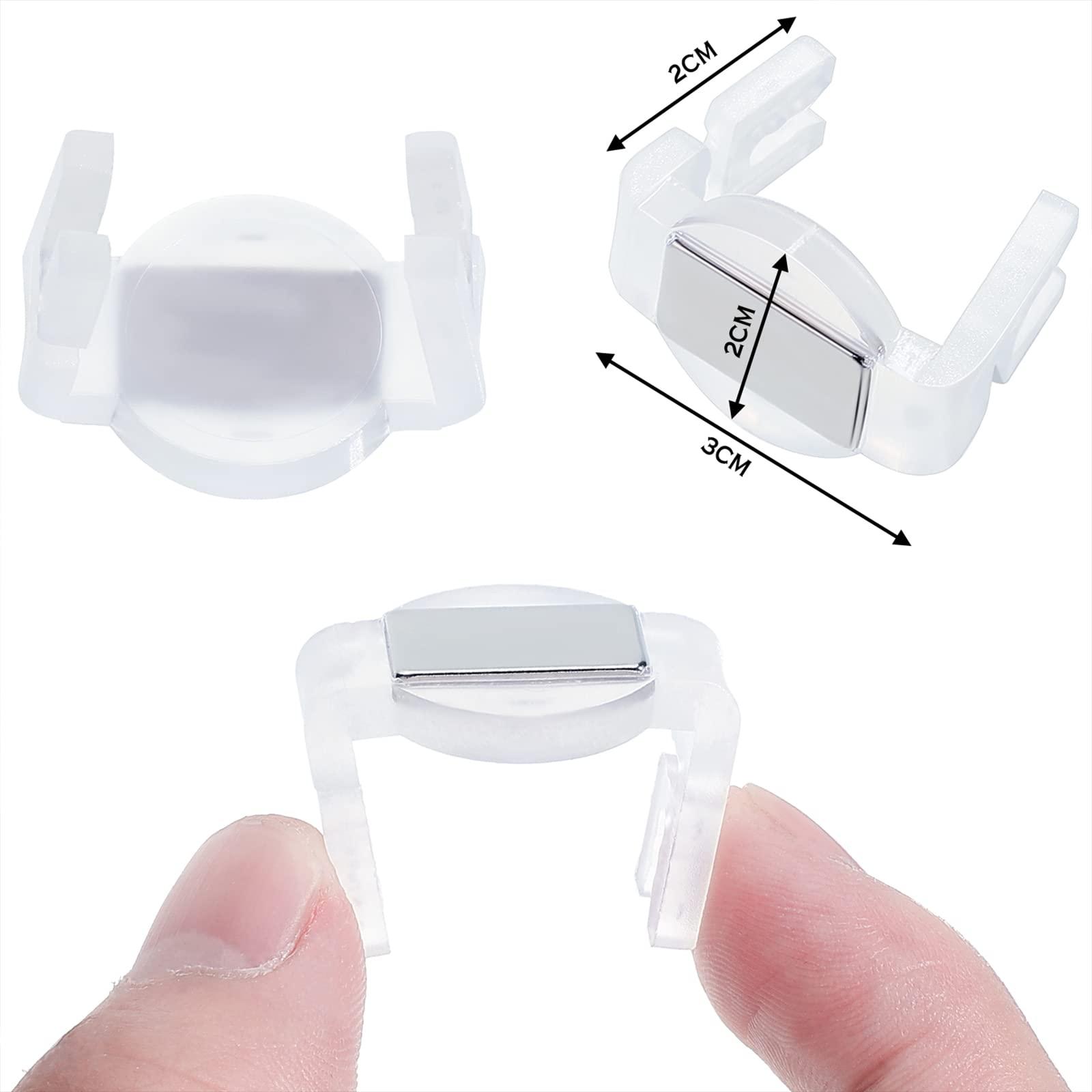 Hicarer Hicarer Magnet Clip Christmas Light Clips for C9 Holiday Lighting Sockets Outdoor Hang Hooks for Xmas Gutter Shingle Lights, White (100)