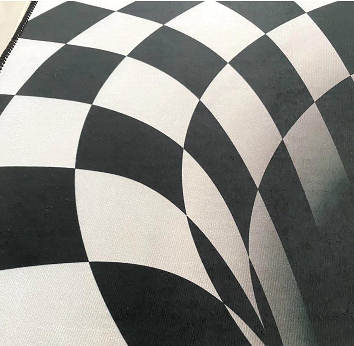 Qkjtyt Modern 3D Vortex Optical Illusion Area Rug for Living Room Geometric Abstract Swirl Print Rectangluar Rugs Pink/Black Home Floor Carpet Mat,6'x9'