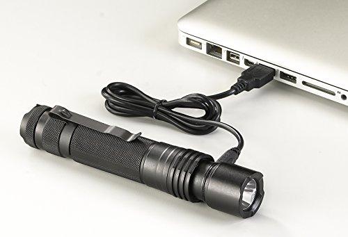 Streamlight Streamlight 88054 ProTac HL USB 1000-Lumen Multi-Fuel USB Rechargeable Professional Tactical Flashlight with 120V AC/12-Volt DC Charger, and Holster, Black, Clear Retail Packaging