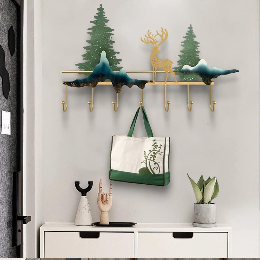 GraSky Coat Hooks,Coat Hooks Wall Mounted,Coat Rack,Stainless Steel Coat Hooks Rack Coat Hook Rack Wall Mounted - Modern Heavy Duty Metal Coat Hook Rack for Wall to Hang Robes, Handbags, Keys, Towels, Hats (