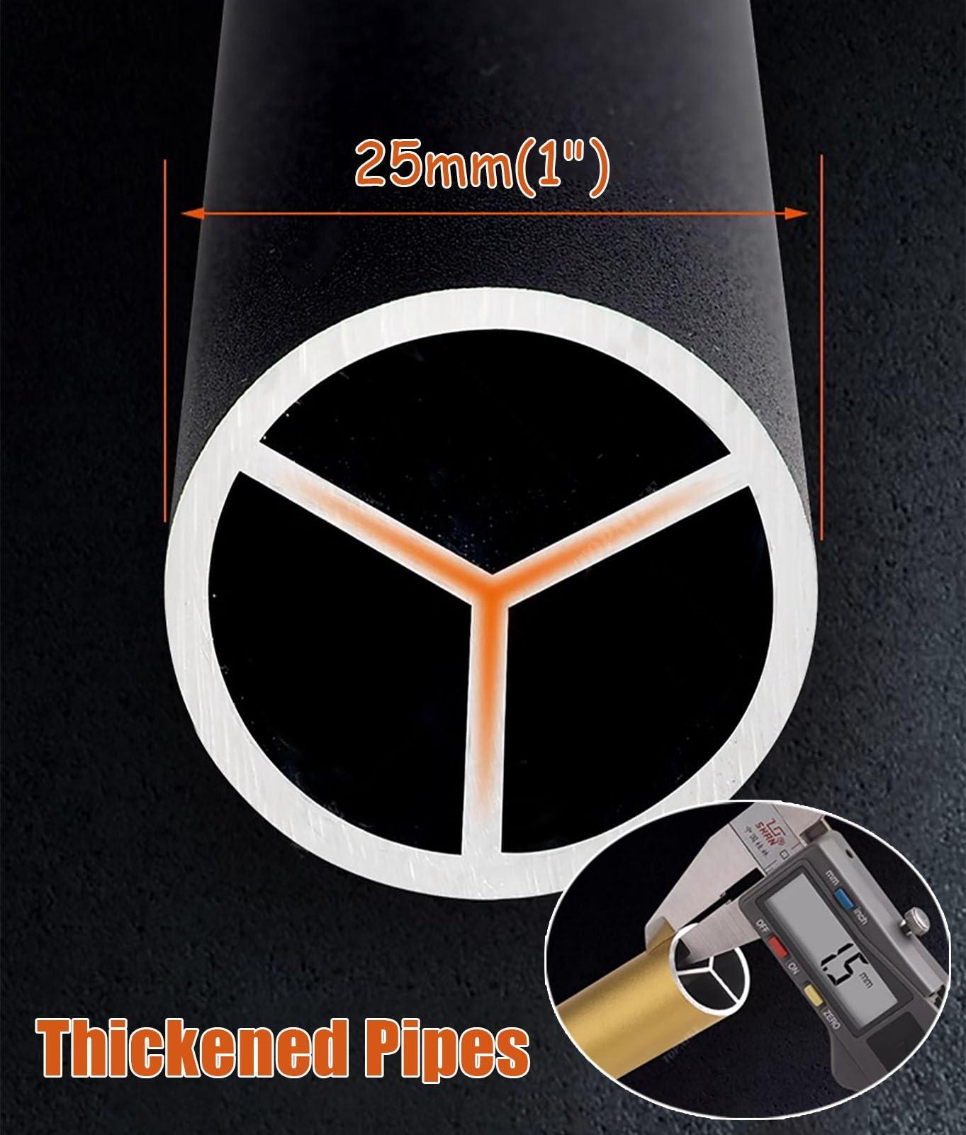 Oracra Closet Rod Champagne Gold Closet Rods and Brackets, Heavy Duty Hanging Clothes Rack, 17 18 24 29 30 32 36 48 50 Inch Removable Clothing Valet Pole Bar,(Champagne,35cm(13 3/4"))